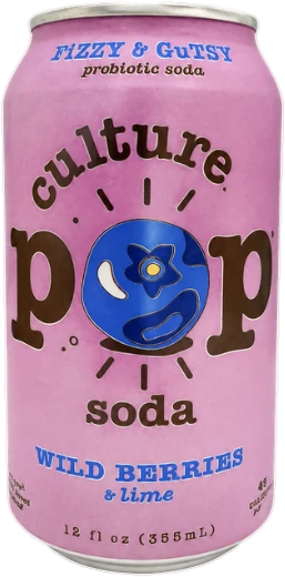 Culture Pop Wild Berries and Lime probiotic soda can