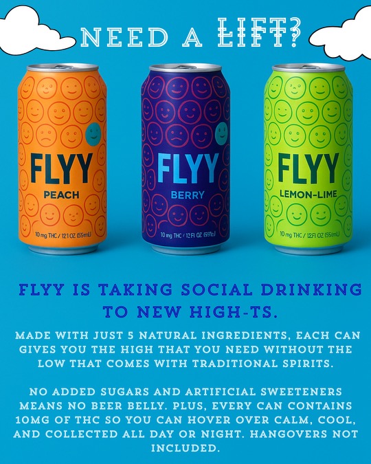 FLYY beverage brand campaign copy sample